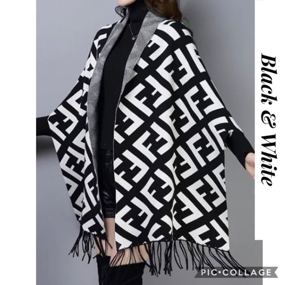 SOLD OUT!! Fendi Like Print Wrap w/Sleeves - Picture 2 of 5